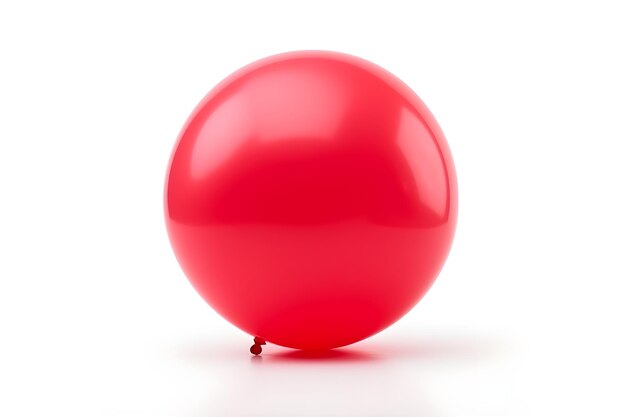 Palloncino rosso isolato su sfondo bianco ai generativa