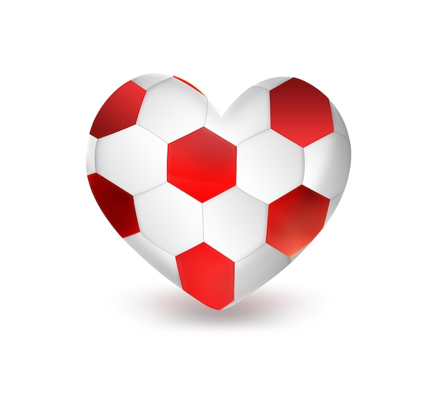 Pallone da calcio a forma di cuore