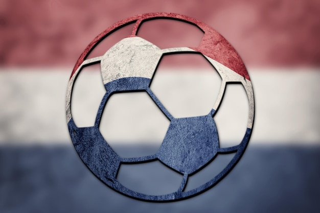 Pallone da calcio bandiera nazionale olandese. Pallone da calcio olandese.