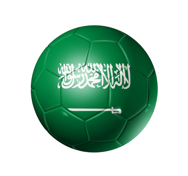 Pallone da calcio calcio con bandiera arabia saudita