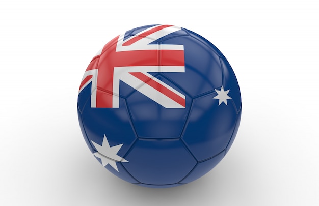 Pallone da calcio con bandiera Australia