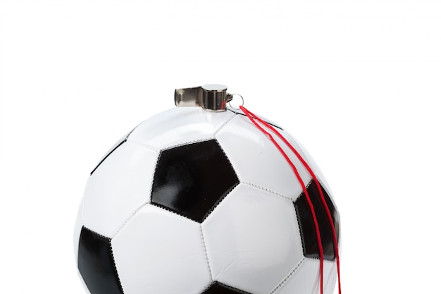 Pallone da calcio isolato su bianco