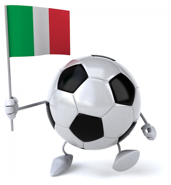 Pallone da calcio - personaggio 3D