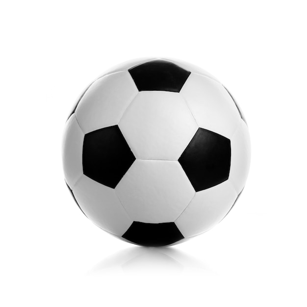 Pallone da calcio su uno sfondo bianco