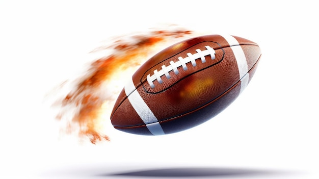 Pallone da football americano o da rugby che vola in aria al Generative Ai