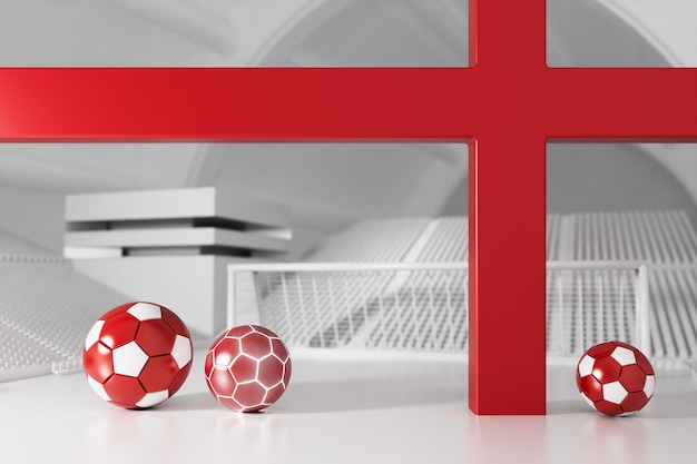 Palloni da calcio bandiera oggetto 3d palla sportiva design