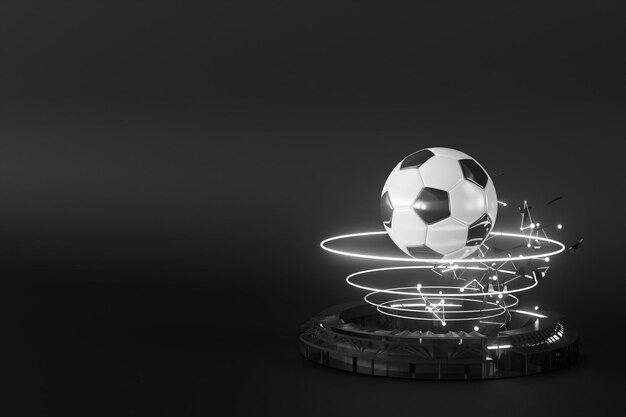 Palloni da calcio oggetto palla sportiva design elemento calcio 3D