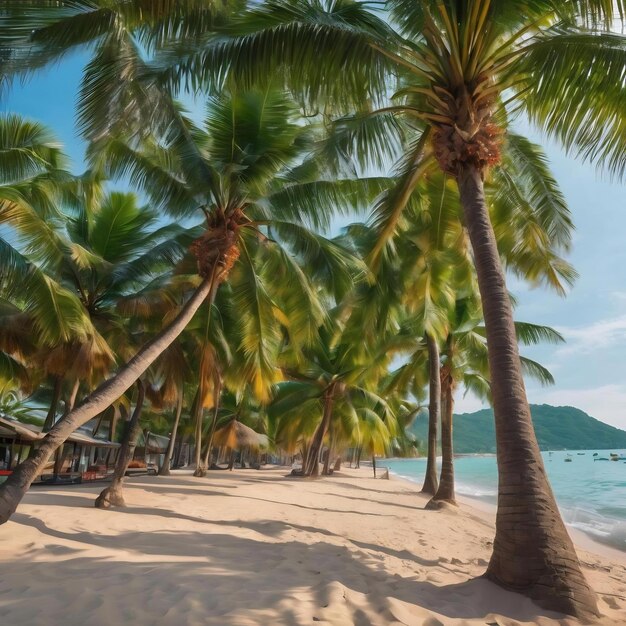 Palm e spiaggia tropicale a Pattaya in Thailandia