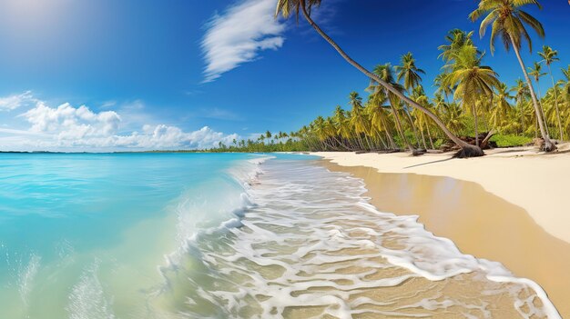 Palm e spiaggia tropicale a Punta Cana Repubblica Dominicana