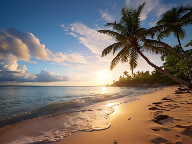 Palm e spiaggia tropicale