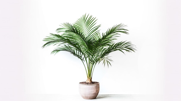 Palma areca isolato su sfondo bianco