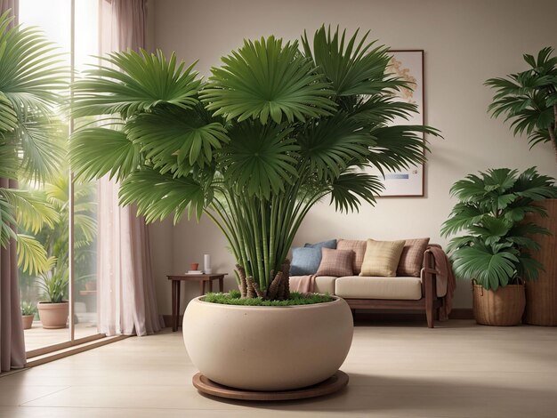 Palme ventilatrici in vaso come piante d'appartamento classiche