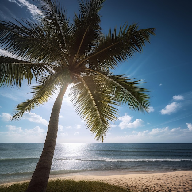 Palmera con un bellissimo sfondo