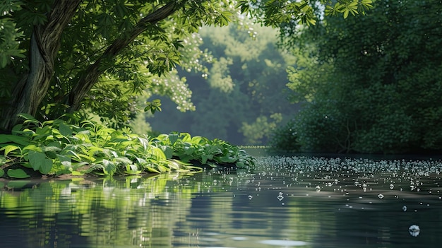 Palude palude argilla palude rana fango canne torba foresta fango acqua verde puzza lago fango acqua giglio muschio umidità fango vortice generato da AI