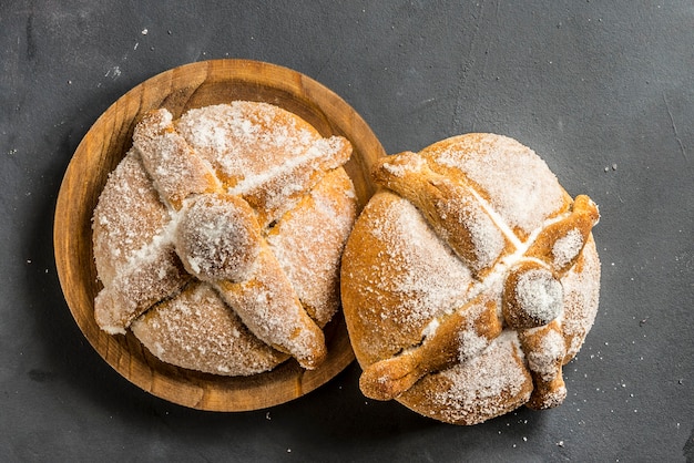 Pan de muerto sfondo nero