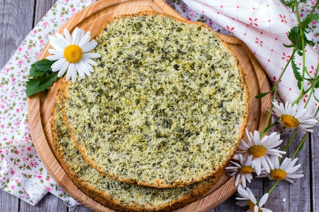 Pan di Spagna agli spinaci