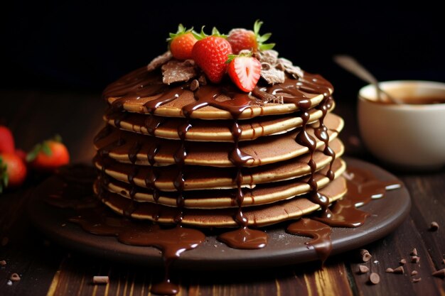 pancake al cioccolato ombre