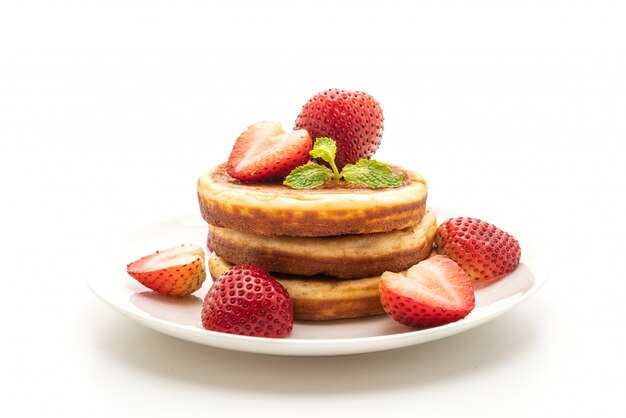 pancake con fragole fresche