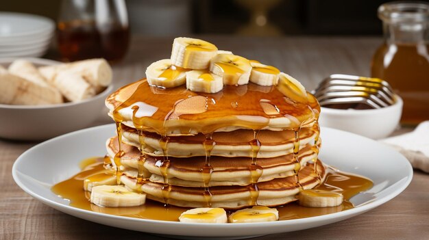 Pancake spruzzati di yogurt e miele