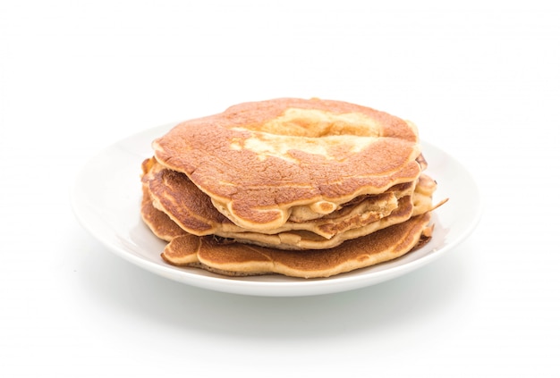 pancake su sfondo bianco