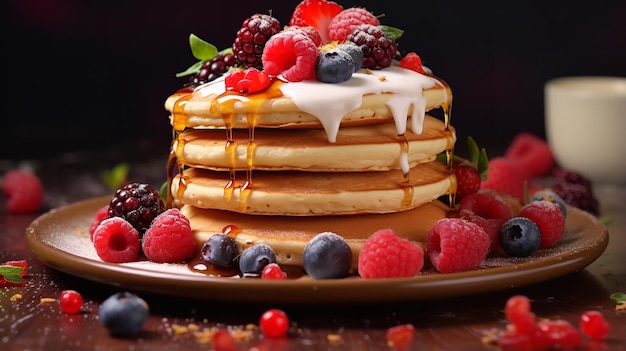 Pancake vegani Colazione soffice e soddisfacente