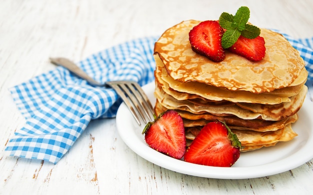 Pancakes con fragole