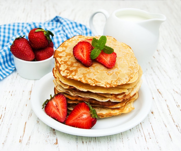 Pancakes con fragole