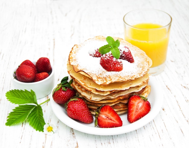 Pancakes con fragole