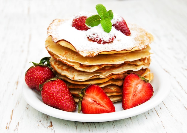 Pancakes con fragole