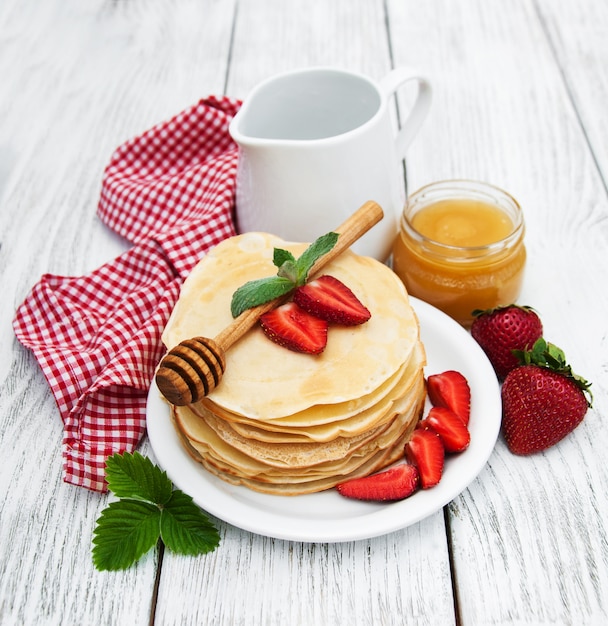 Pancakes con fragole