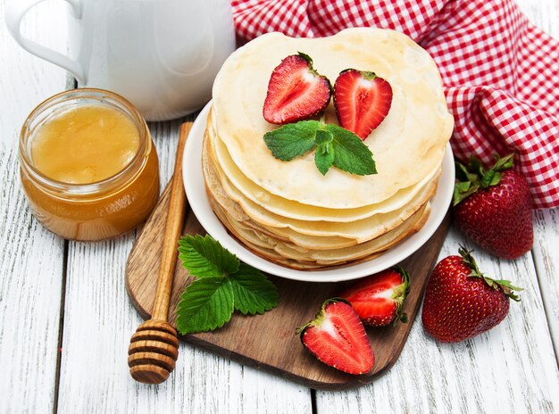 Pancakes con fragole