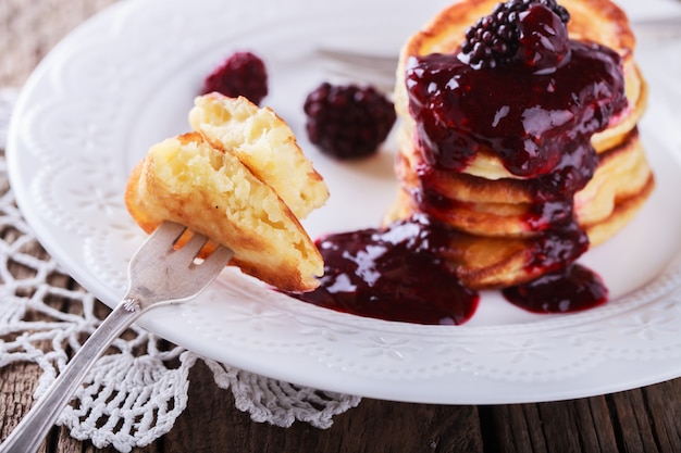 Pancakes con marmellata BlackBerry