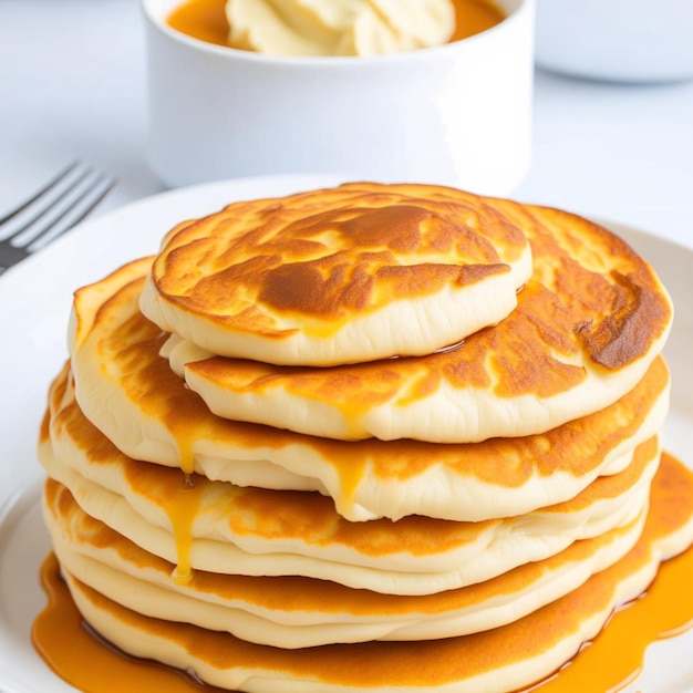 Pancakes su un piatto