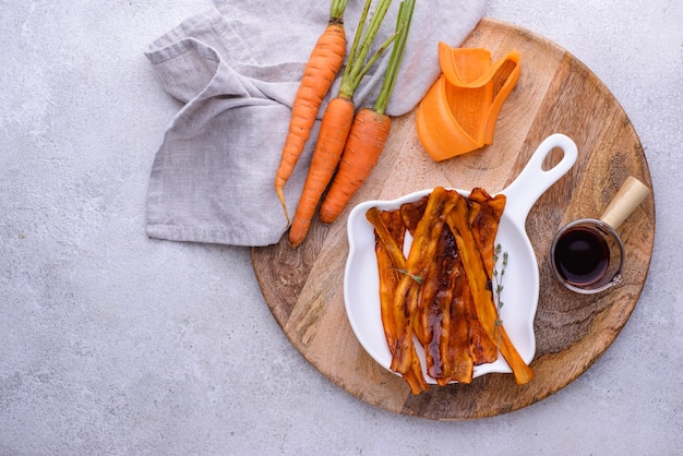 Pancetta vegetariana a base vegetale di carota