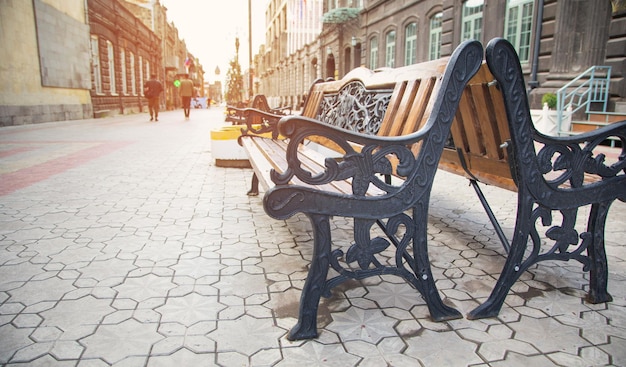 Panchina nella città Gyumri Armenia