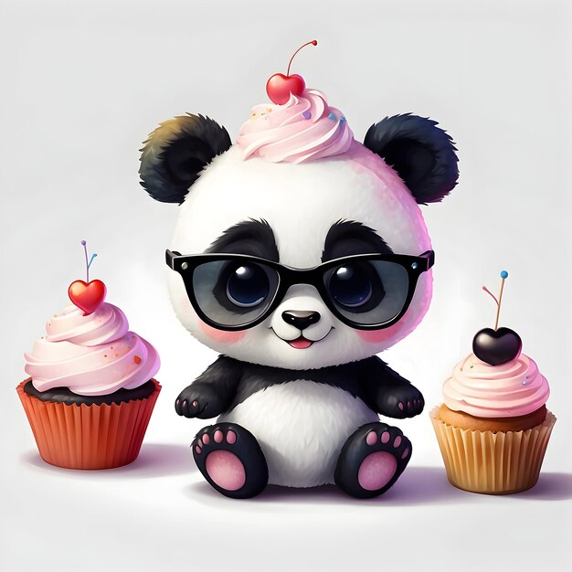 panda clipart colori colorati cucciolo elementare energico scuola dell'asilo fumetto