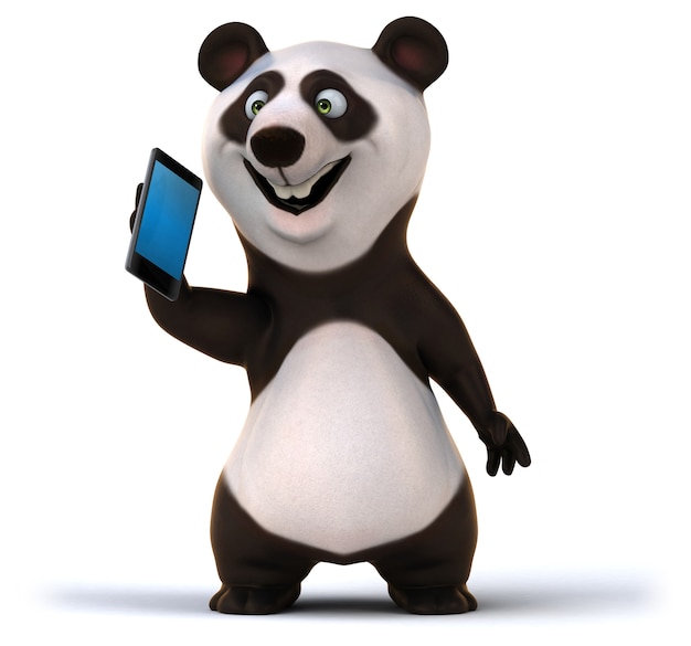 Panda divertente - Illustrazione 3D