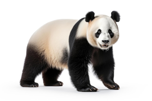 Panda gigante isolato su sfondo bianco