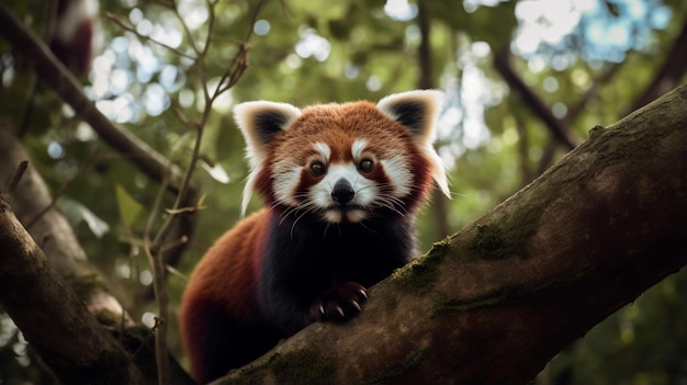 Panda rosso alla base dei panda di Chengdu