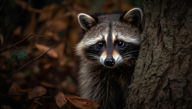 Panda rosso che sembra carino sul ramo di un albero generato dall'intelligenza artificiale