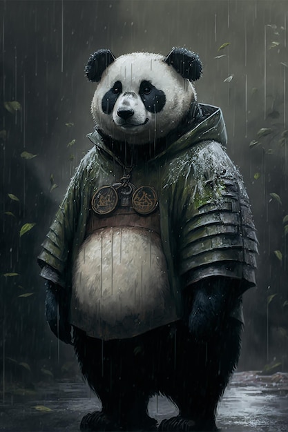 Panda Samurai Guerriero