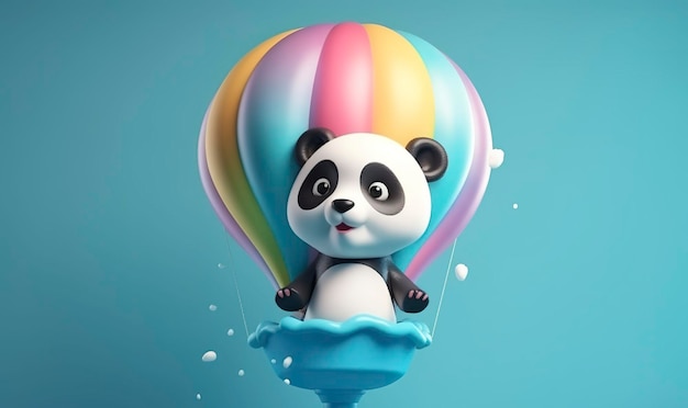 Panda tiene in mano un pallone IA generativa
