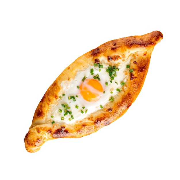 Pane al formaggio khachapuri adjarian georgiano isolato