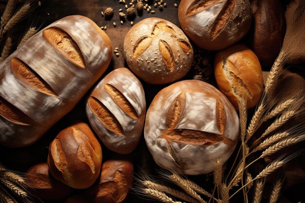 Pane appena cotto su uno sfondo bellissimo