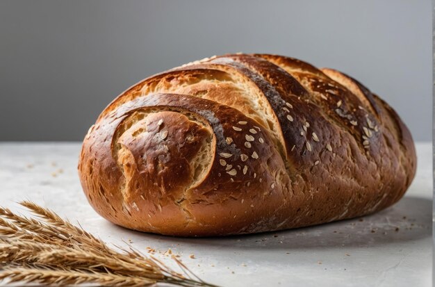 Pane appena cotto su uno sfondo bianco Isolato