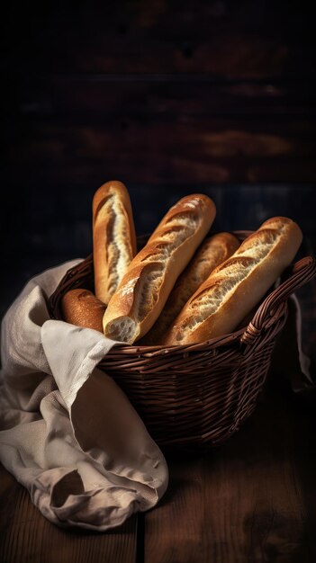 Pane baguette flauto per pubblicità Panifici Supermercati e altro ancora