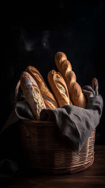 Pane baguette flauto per pubblicità Panifici Supermercati e altro ancora