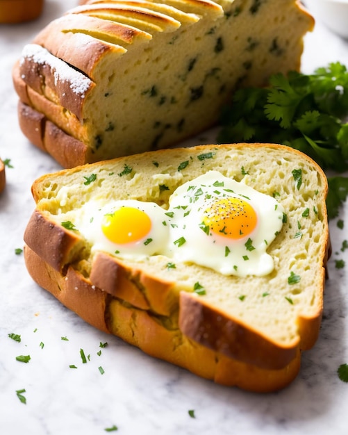 Pane con mezzo uovo fritto