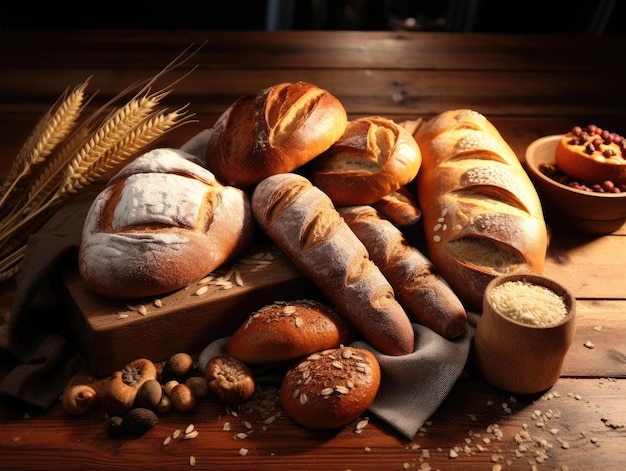 Pane concetto assortimento di pane