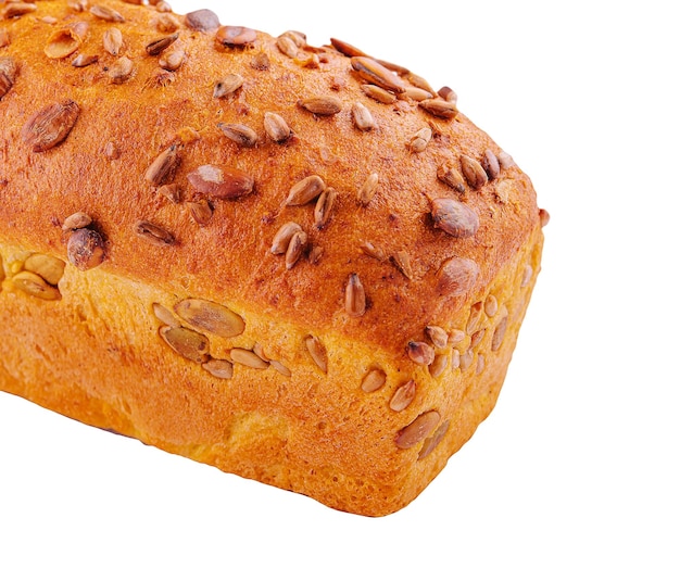 Pane di grano e di segale appena cotto con semi